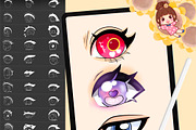 220+ Procreate Anime Eye Stamps, a Brush Add-On by DrawingStoryShop (Thumbnail 1 of 7)