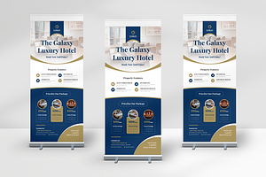 Luxury Hotel - Roll Up Banner, a Poster Template by SquidPixey