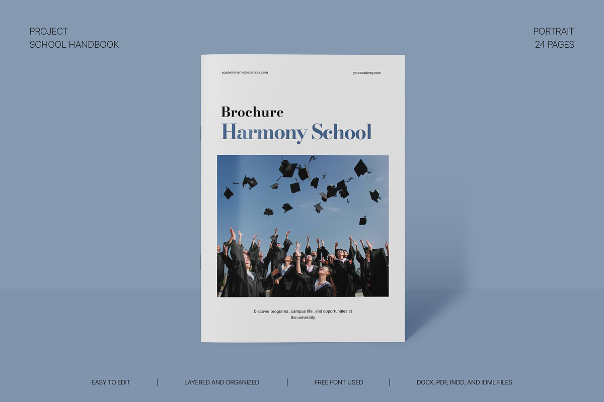 Project School Handbook Template, a Brochure Template by TMint Play (Photo 1 of 8)