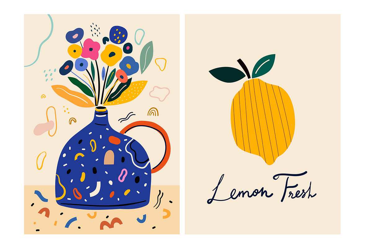Fresh seamless patterns + posters, a Decorative Illustration by MoleskoStudio (Photo 7 of 21)