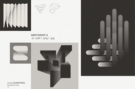 Greydient 3, an Object Graphic by kloroform