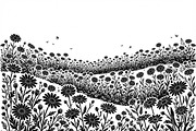 60 Daisy Flower Field Silhouette, a Seasonal Illustration by Amazin_art (Thumbnail 8 of 22)