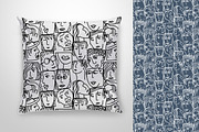 15 abstract faces icons vector set, an Outline Icon by Crowhouse (Thumbnail 3 of 7)
