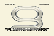3D Plastic Letter Set | 2 Colors, an Object Graphic by Fivehead Studio (Thumbnail 1 of 6)