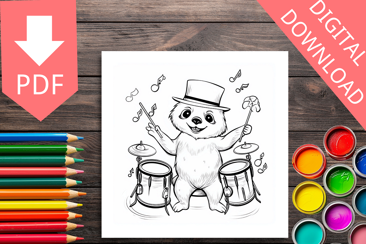 Sloth Coloring Pages for Kids, a Business Card Template by LA Design (Photo 5 of 9)