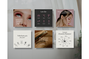 Lash Tech Template - Canva