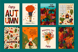 Autumn Collection. Cards & Patterns.