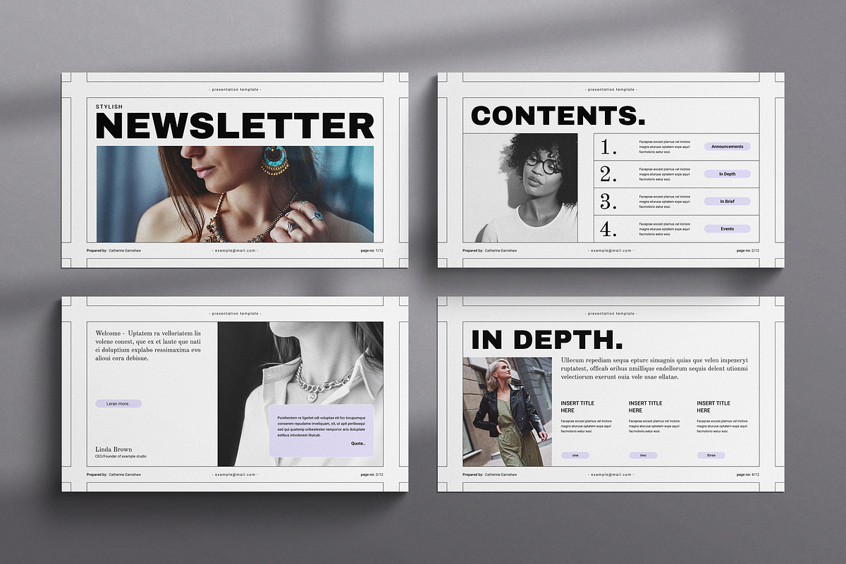Newsletter Presentation Template, a Presentation Template by ...
