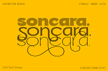 Soncara – Futuristic Soft Serif Font