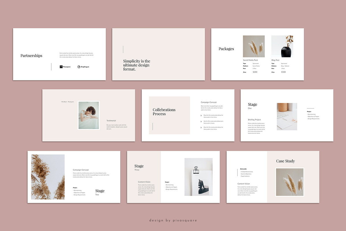 MONA Media Kit Google Slide Template, a Presentation Template by PixaSquare
