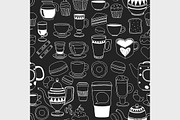 7 vector templates (jpg+eps) Coffee, a Pattern Graphic by Art Loft (Thumbnail 8 of 8)