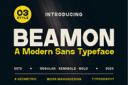 Beamon - A Modern Sans Serif Font, a Sans Serif Font by Marvadesign (Thumbnail 1 of 6)