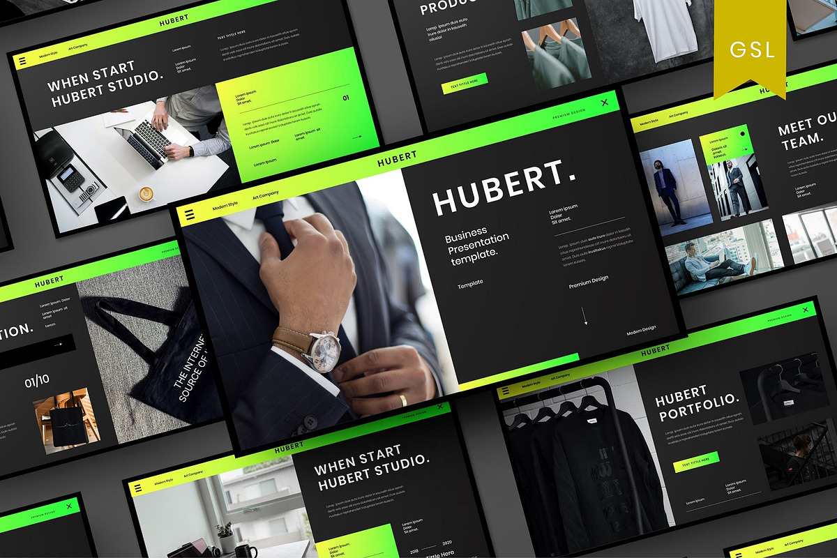 Hubert - Business Google Slide, a Presentation Template by Dens Creative Studio (Photo 1 of 6)