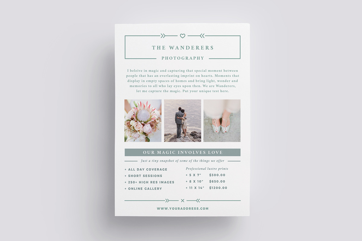 WANDERERS Wedding Flyer Price List, a Flyer Template by 46&2 Collective (Photo 19 of 20)