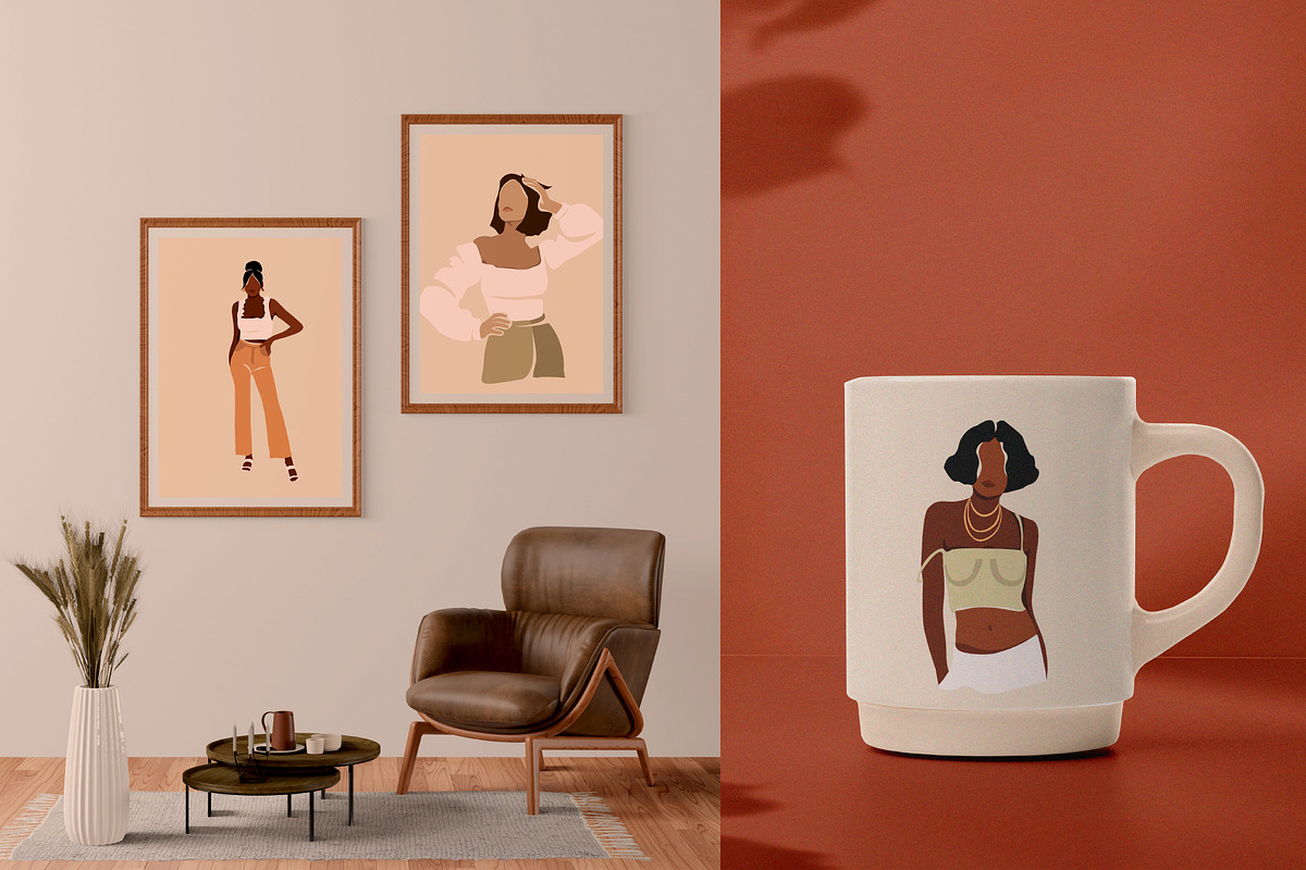 Terracotta Blooms Illustrations, a Decorative Illustration by TiriCo (Photo 8 of 9)