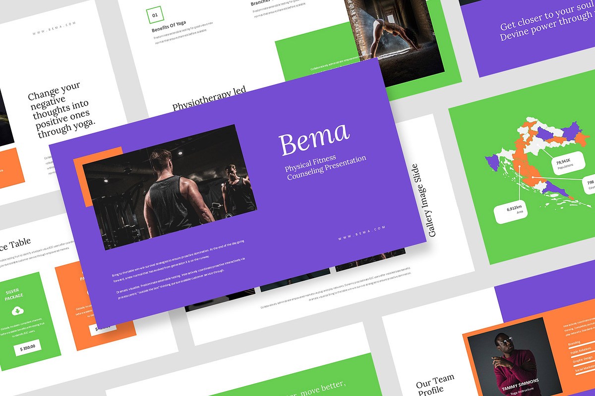 Bema : Fitness Trainer Powerpoint, a Presentation Template by Punkl Camp (Photo 1 of 16)