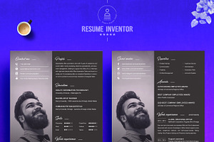 Black Resume Template With Photo