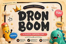 Dron Boom a Playful Cartoon Font
