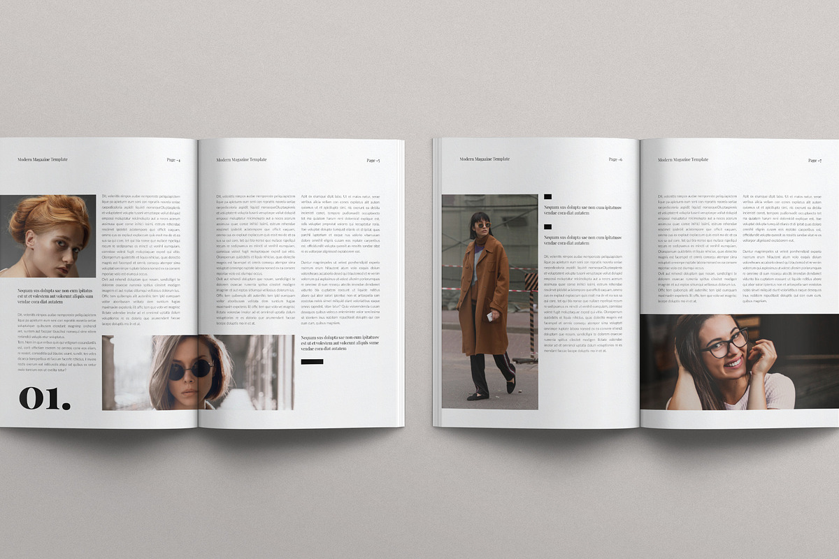 Modern Magazine Template, a Magazine Template by E-Type (Photo 3 of 7)
