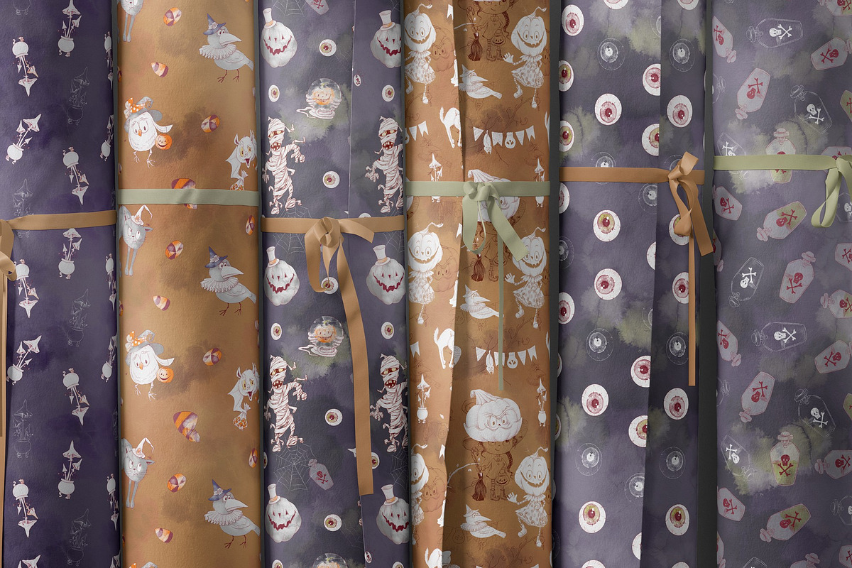 Halloween seamless patterns, a Pattern Graphic by Yuliya Art (Photo 9 of 10)