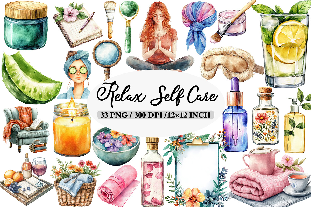 Spa Relax – Self Care & Wellness Cli, an Illustration by Daily.Designs (Photo 1 of 3)