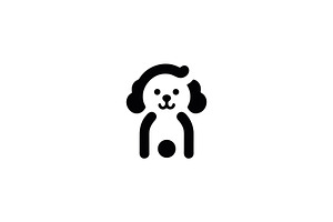 Cute puppy minimal logo, a Branding & Logo Template by Vectorium Studio
