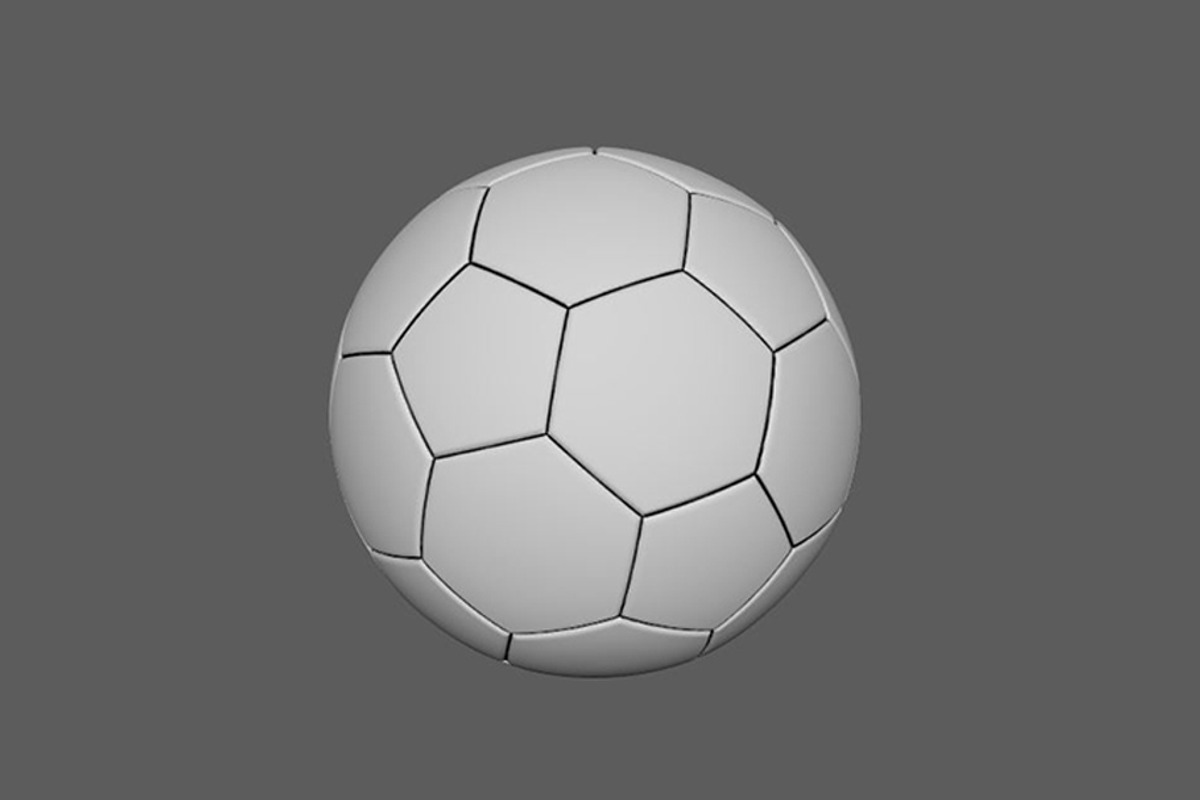soccer ball with black lines, an Object 3D Model by CGTech (Photo 2 of 3)