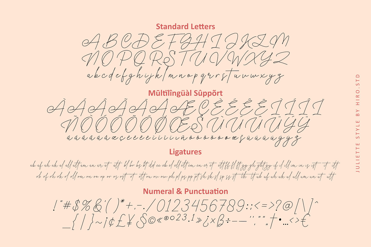 Juliette Style - Monoline Font, a Sans Serif Font by HIRO.std (Photo 11 of 11)