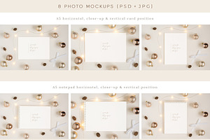 Christmas Stationery Styled Mockups