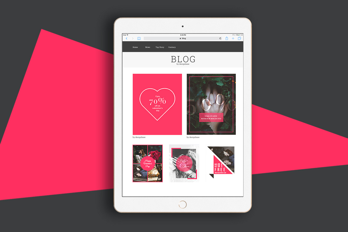 Love - Social Media Pack - 50% off, a Social Media Template by Designbase (Photo 9 of 9)