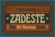 Zadeste - Art Nouveau Fonts, a Serif Font by Konstantine Studio (Thumbnail 1 of 8)