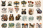 FOLK ART AUSTRALIAN ANIMALS CLIPART, an Animal Illustration by Daring Digies (Thumbnail 2 of 10)
