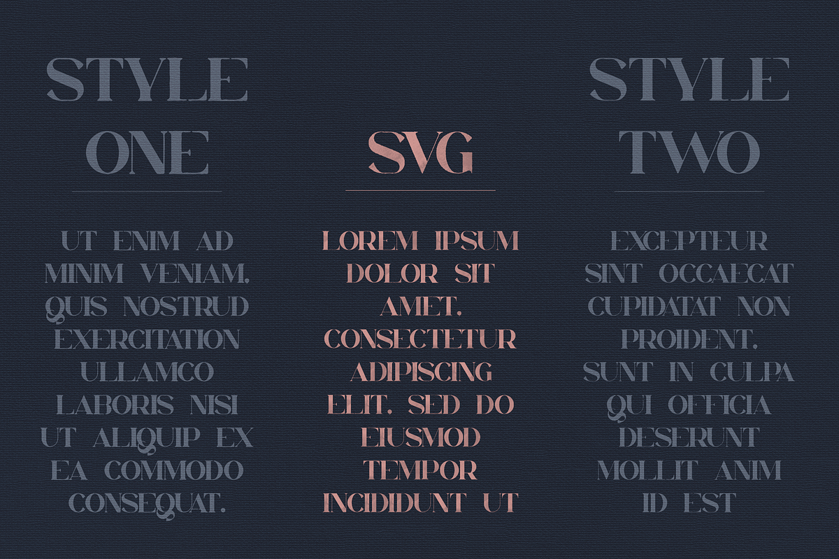 Orphic Typeface - SVG + Solid fonts, a Serif Font by VP Fonts (Photo 2 of 10)