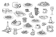 Italian dishes and ingredients, a Food Illustration by Evgeniia Lanskikh (Thumbnail 2 of 5)