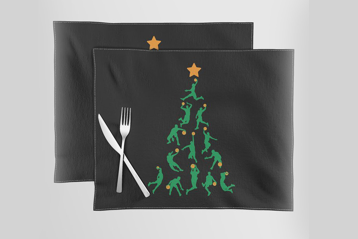Basketball Christmas Tree SVG DXF, a Decorative Illustration by Kluva's ...