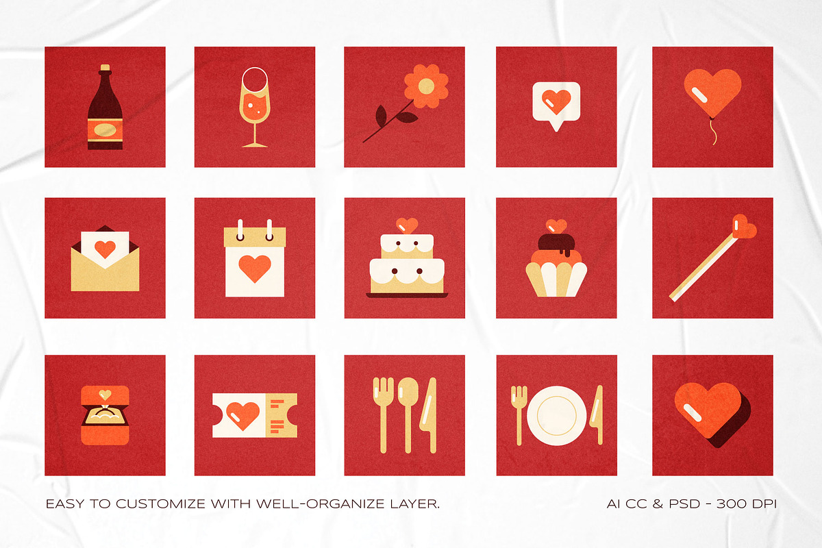 Valentine’s Day Illustration Set, an Object Graphic by The Good Store (Photo 3 of 8)