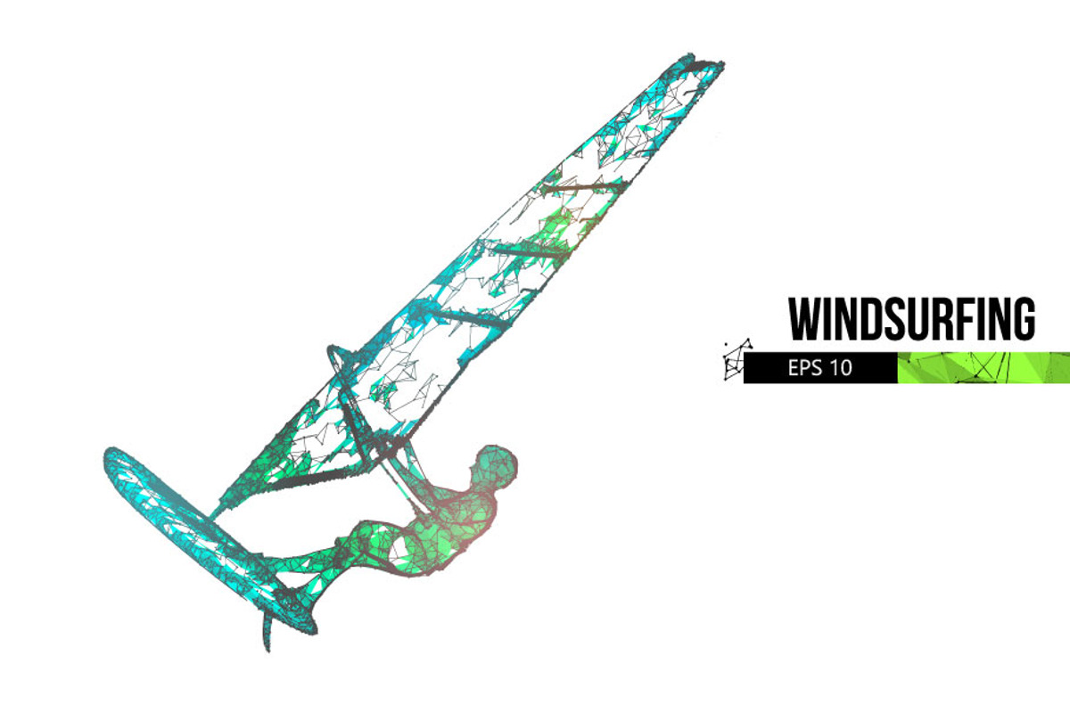 Silhouette of a windsurfer, a Sport Illustration by Matrosovv (Photo 3 of 4)