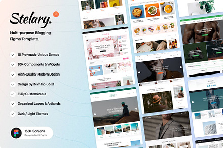 Stelary Multi-Purpose Blogging Figma