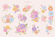Pretty Floral Patterns & Clipart, a Pattern Graphic by Inna Moreva (Thumbnail 6 of 12)