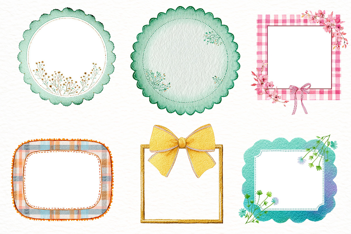 Cottagecore Spring Frame Clipart, an Illustration by Designworld (Photo 5 of 7)