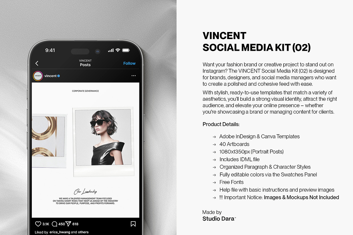 VINCENT / Social Media Kit (02), a Social Media Template by Studio Dara (Photo 7 of 12)