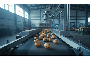 Freshly harvested unwashed potatoes, an Industrial Photo by Igor Tichonow
