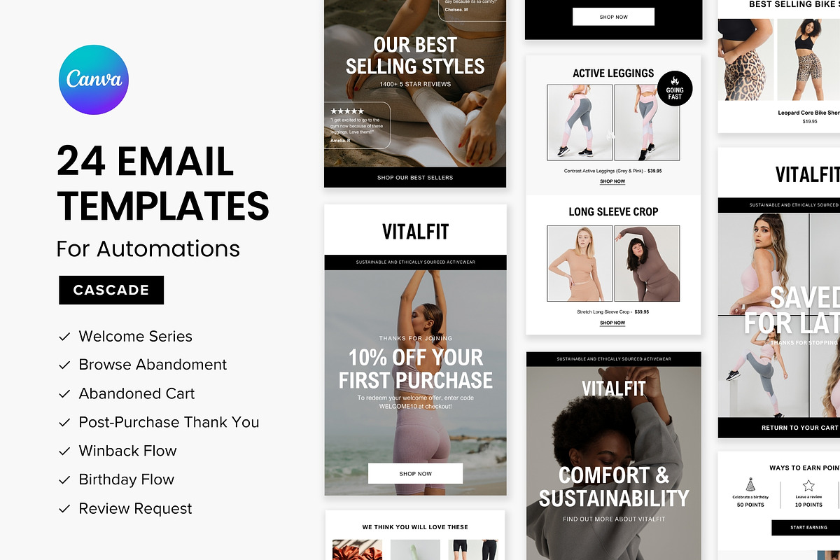 24 Canva Email Template Flow Designs, an Email Template by The Ecommerce Creative (Photo 1 of 11)