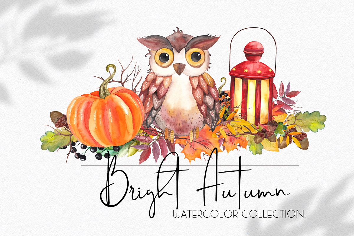 Autumn BUNDLE 8 in 1. Watercolor, an Object Graphic by Ana-Sakuta (Photo 16 of 20)
