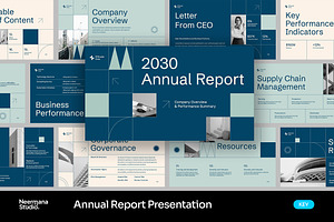 Navy Annual Report Keynote, a Presentation Template by Neermana