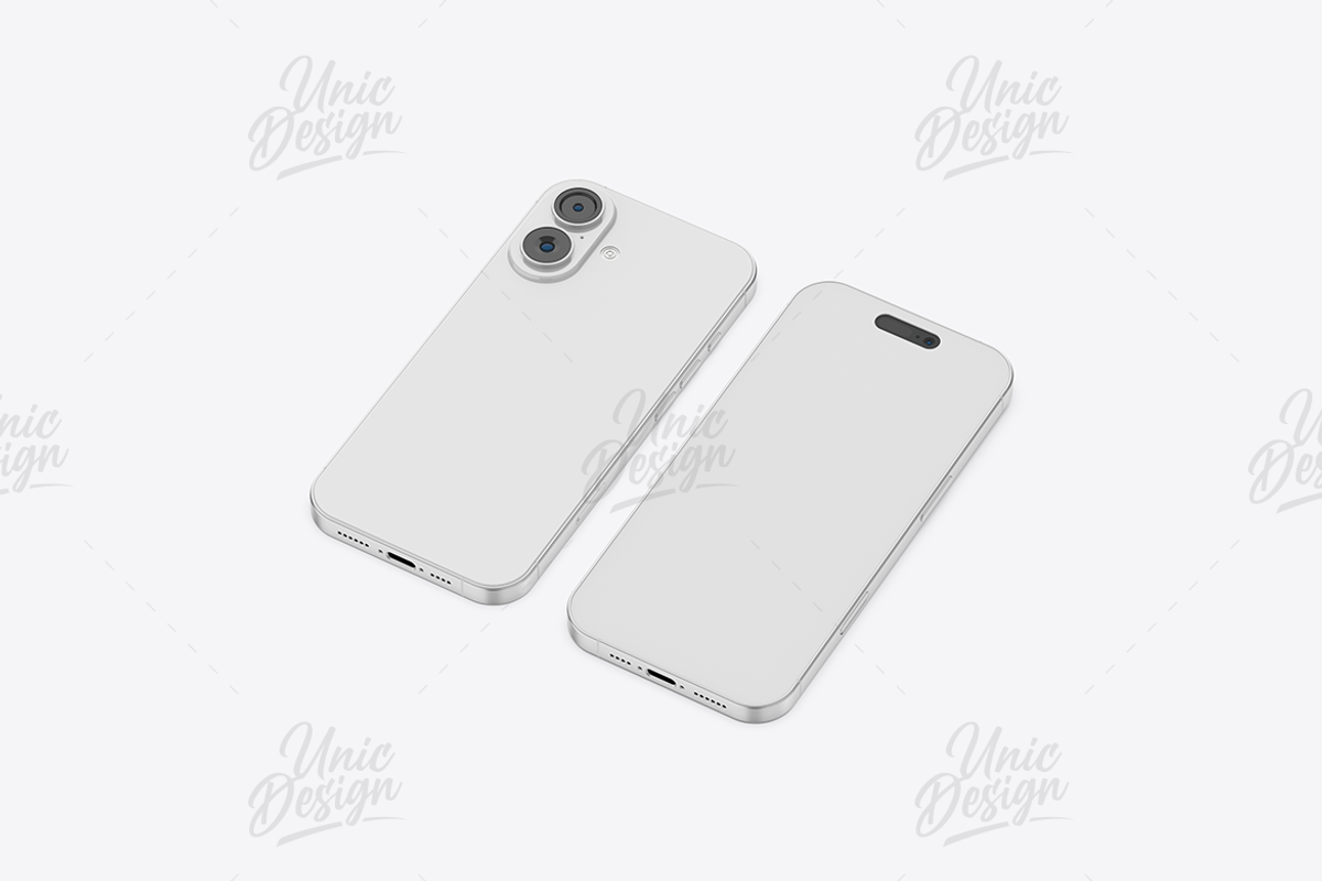 iPhone 16 Plus Mockup, an iPhone Mockup by UnicDesign (Photo 16 of 21)