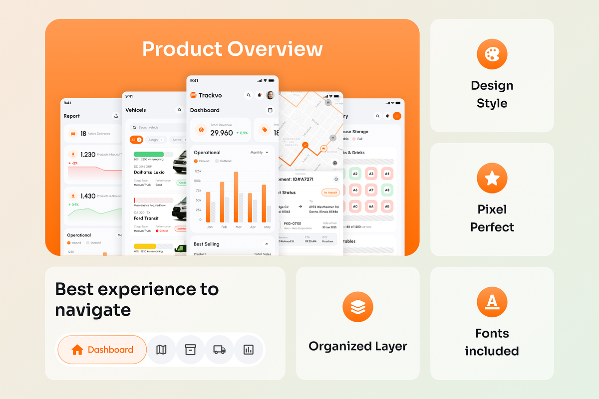 Trackvo - SAAS Warehouse UI Kit preview 3