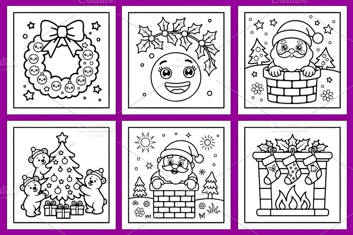 Bold Easy Cozy Christmas Coloring, a Seasonal Illustration by Coco Bloom (Photo 2 of 4)