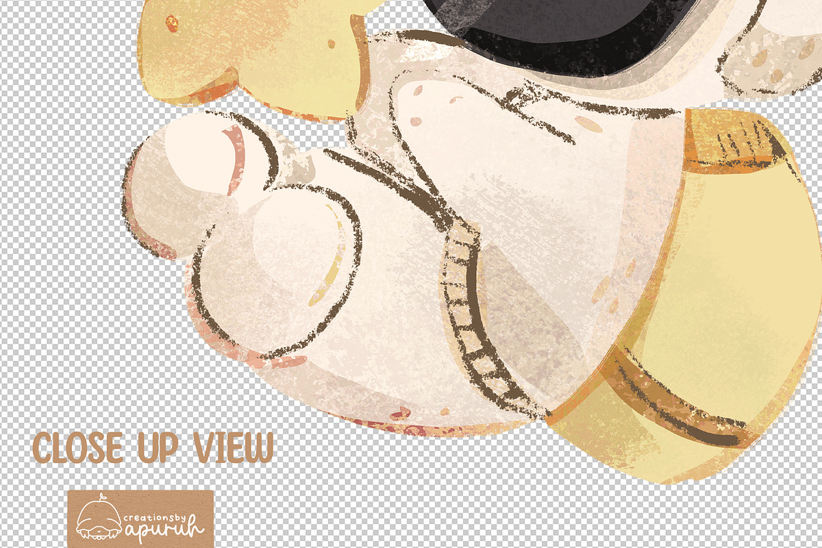 Astronaut Watercolor Clipart Nursery, a Decorative Illustration by creationsbyapuruh (Photo 5 of 6)