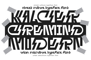 Kalcer Cremind – Streetwear Font